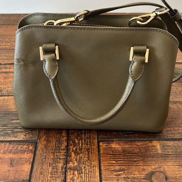 Michael Kors Olive Green Satchel with Gold Hardware - Picture 6 of 14